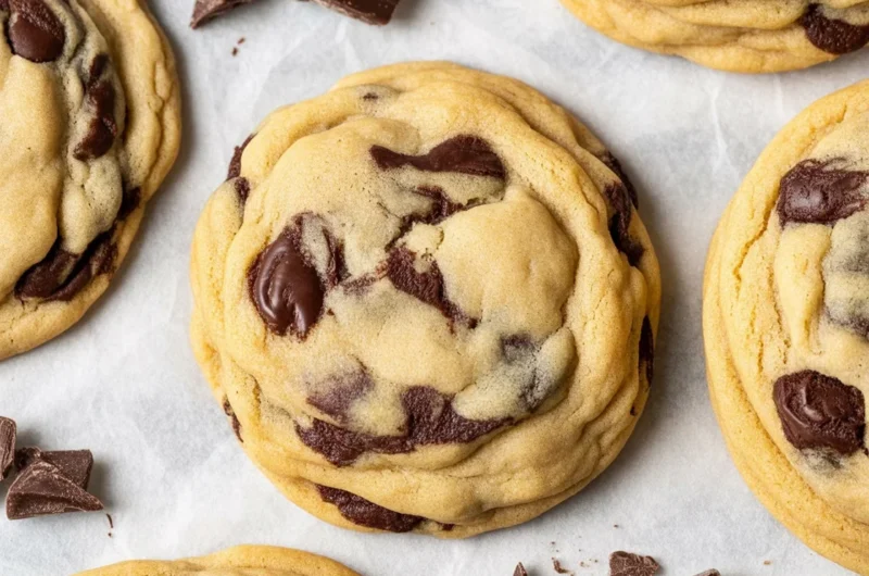 Delicious chocolate chip cookies baked to perfection with a simple recipe.