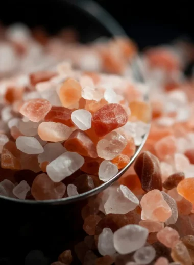 A refreshing drink made with pink Himalayan salt, water, and lemon juice.