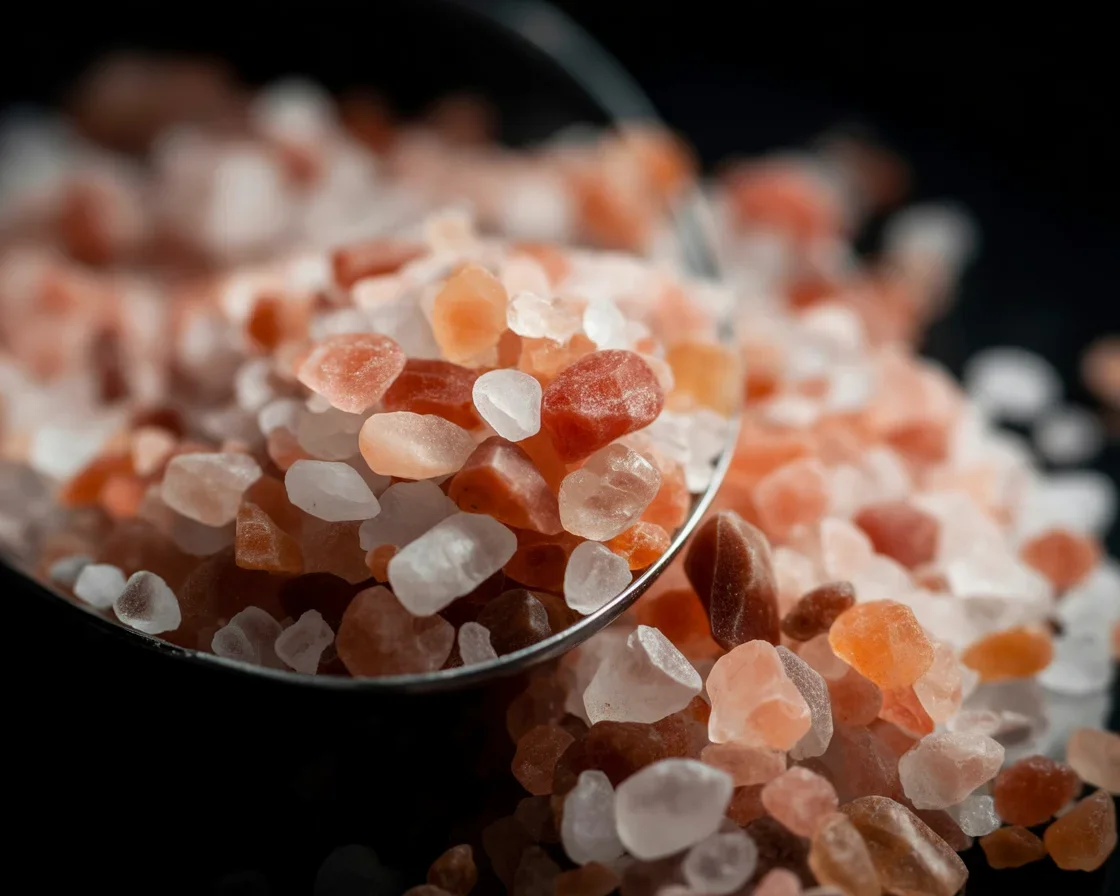 A refreshing drink made with pink Himalayan salt, water, and lemon juice.