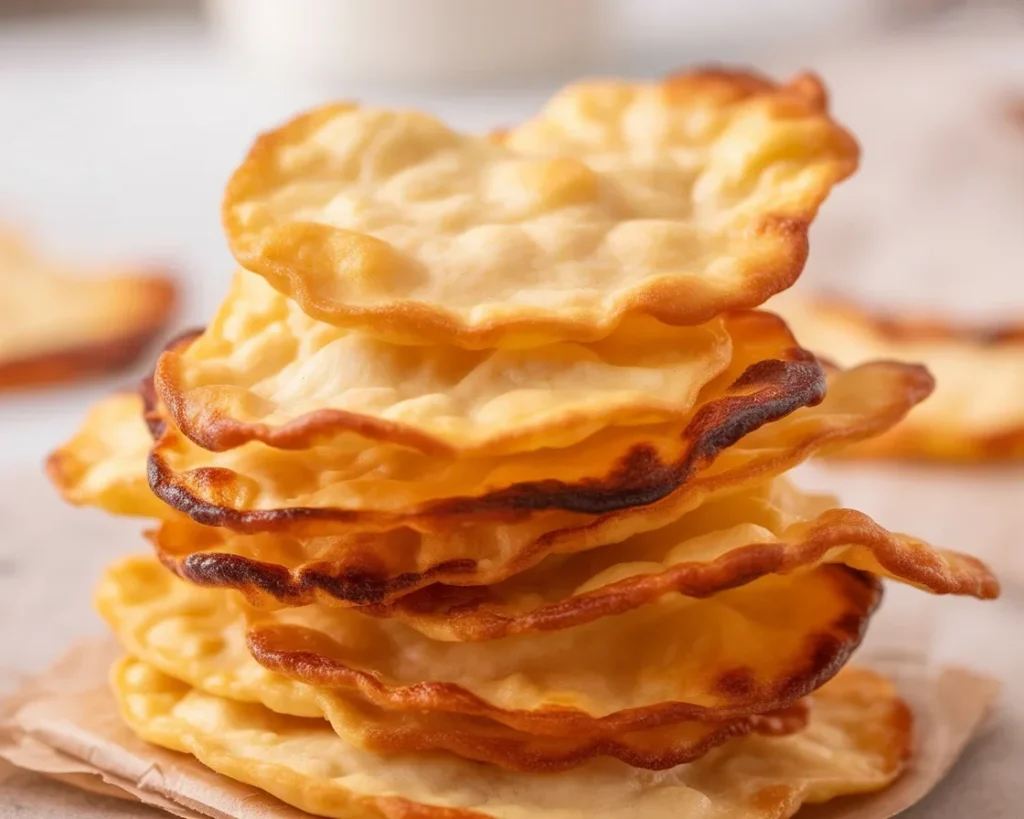 Crunchy high-protein Cottage Cheese Chips for a healthy snack alternative.