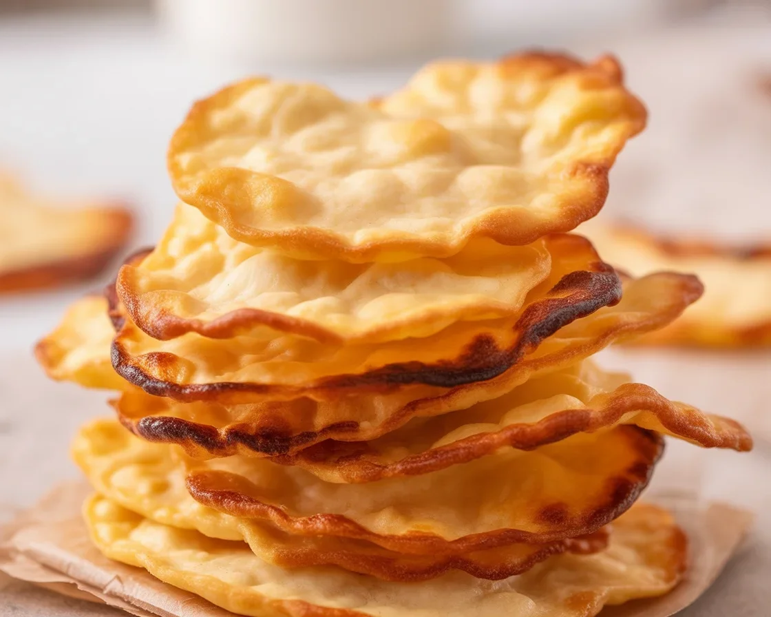 Crunchy high-protein Cottage Cheese Chips for a healthy snack alternative.