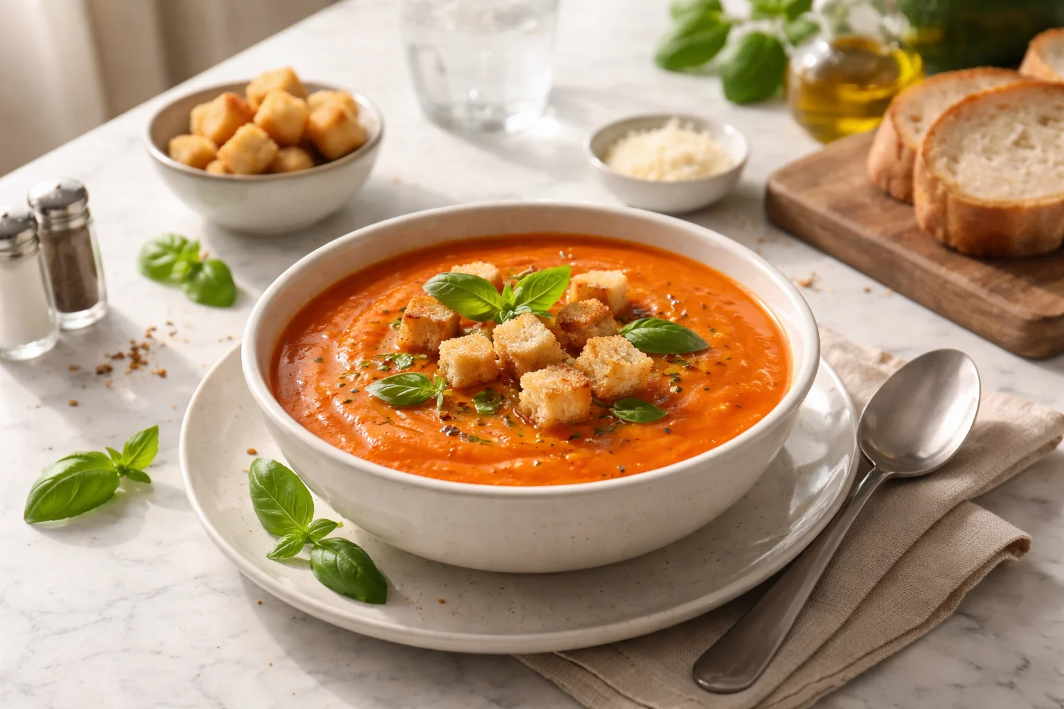 Deliciously Cozy Creamy Tomato Basil Soup You'll Love