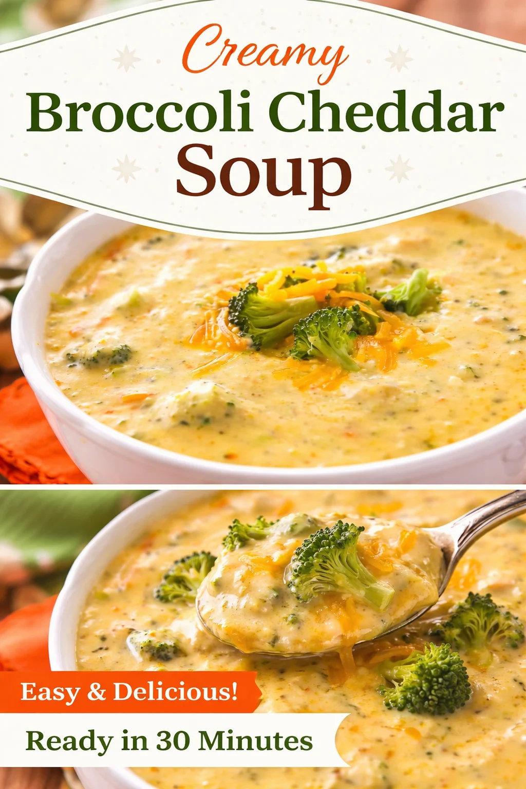 Creamy Broccoli Cheddar Soup