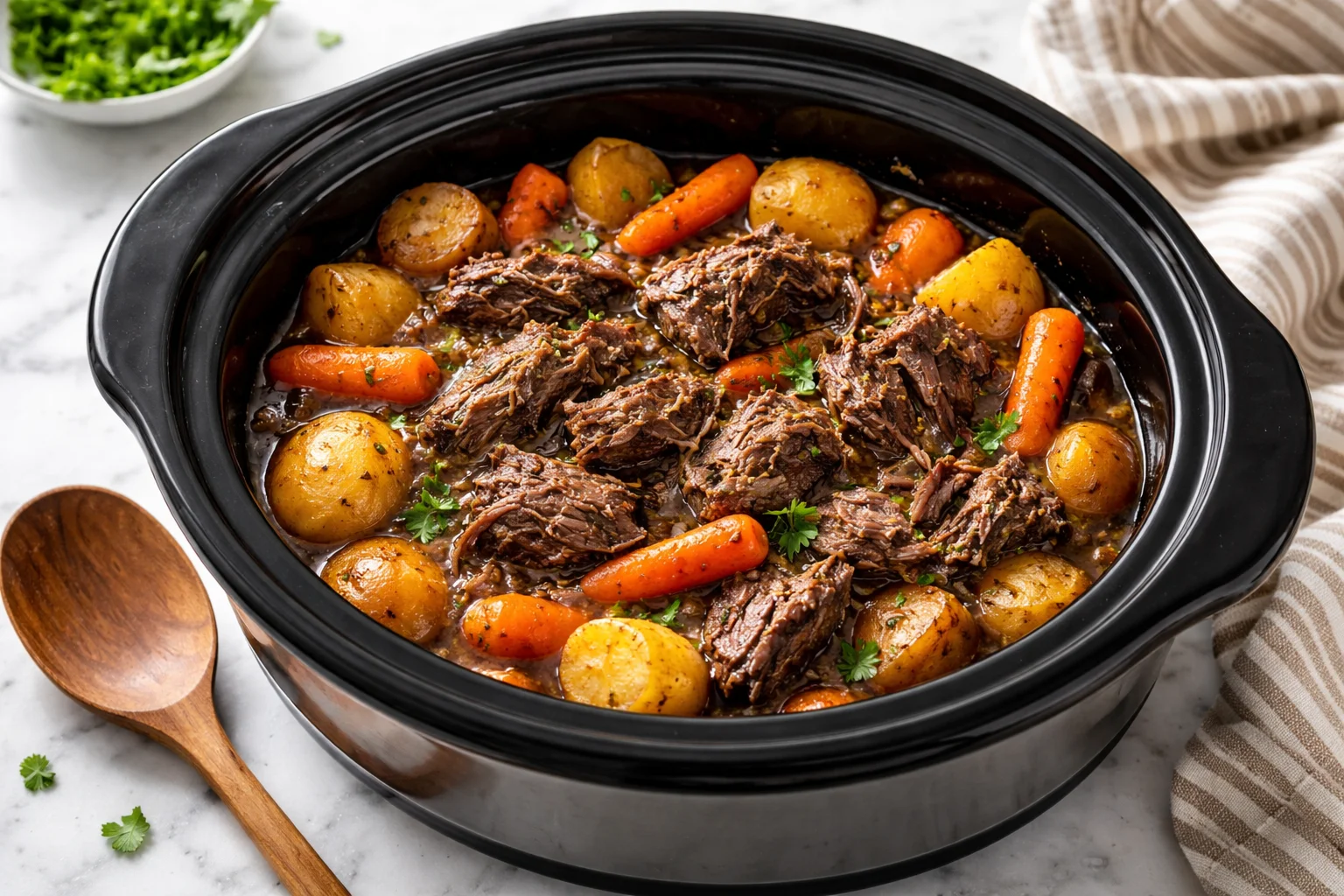 Savory Slow Cooker Pot Roast with Potatoes to Warm Your Heart