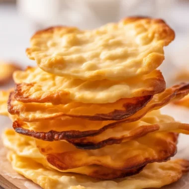 Crispy cottage cheese chips, a healthy high protein snack option for any time.