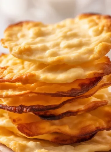 Crispy cottage cheese chips, a healthy high protein snack option for any time.