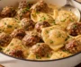 One Skillet Pierogi & Meatball Skillet: Dinner Made Easy!