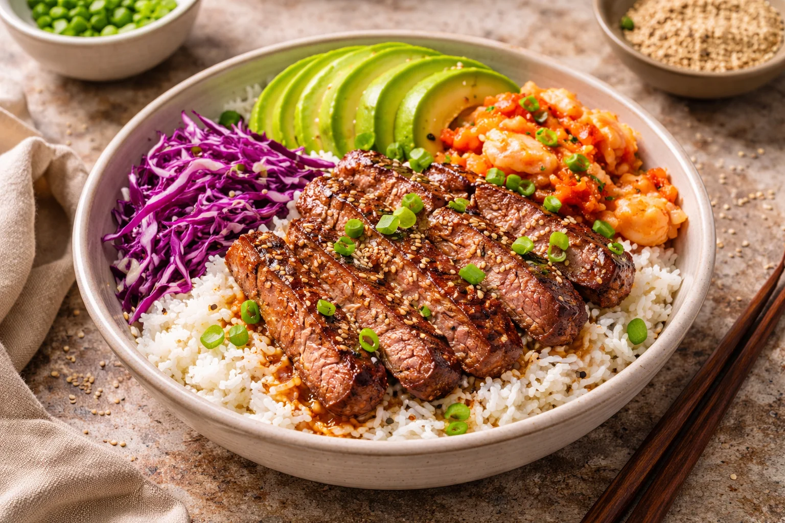 Korean BBQ Steak Bowls