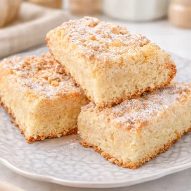 Delicious slice of Streuselkuchen, a traditional German crumb cake with buttery streusel topping.