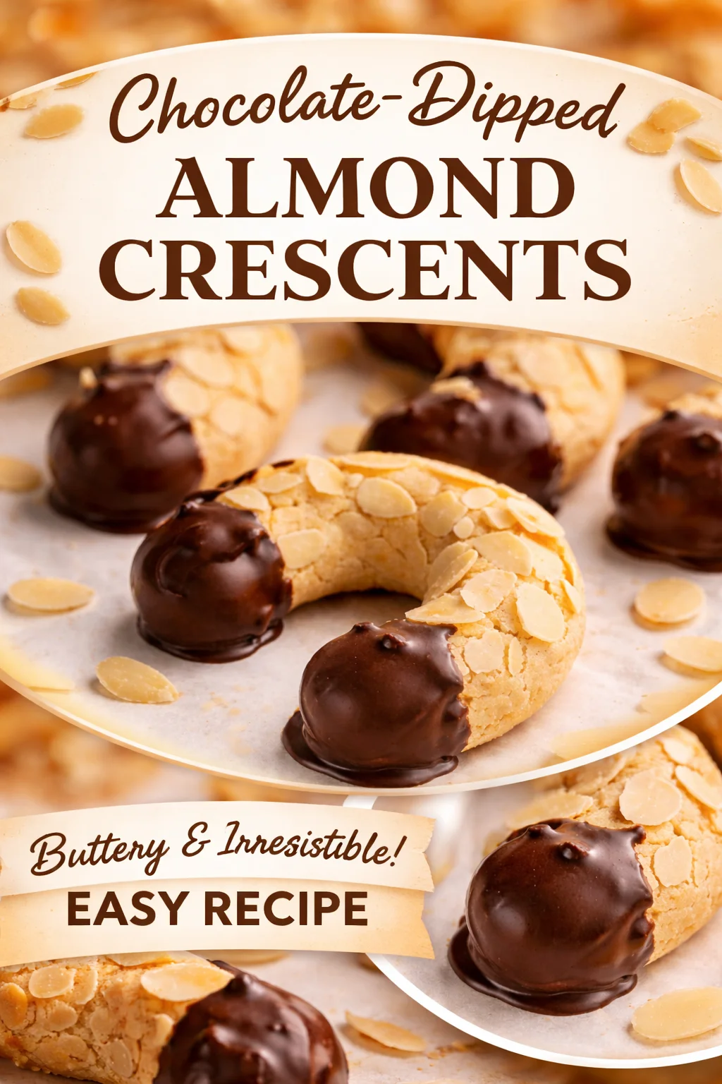 Traditional German Almond Horns (Mandelhörnchen)