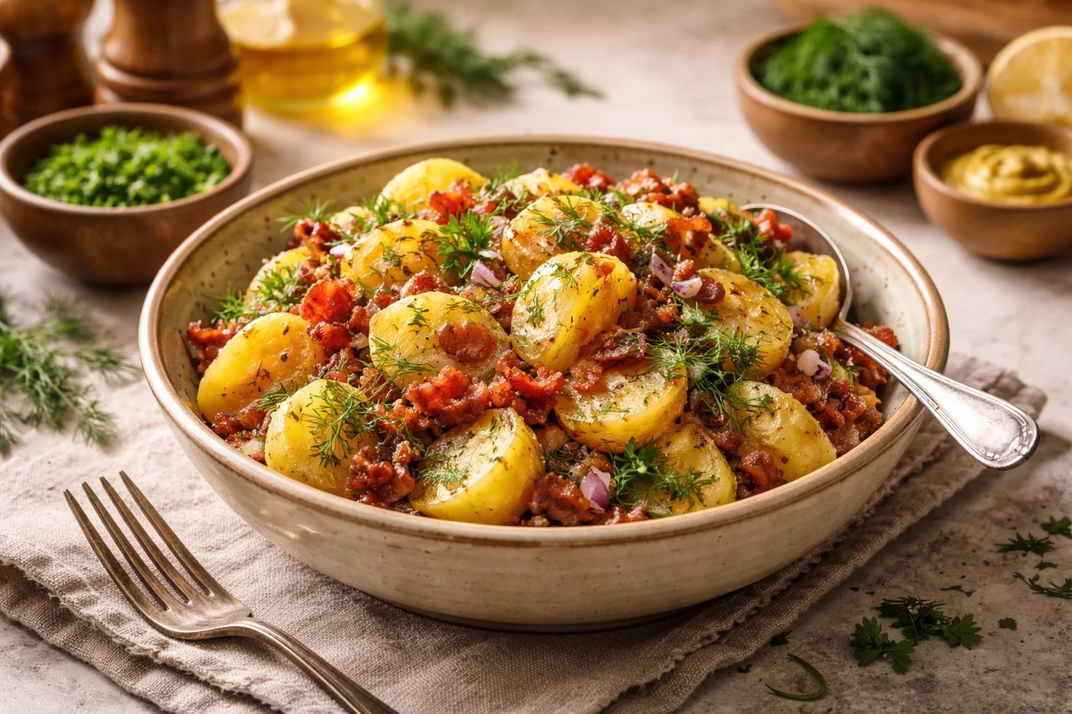 The Best Warm German Potato Salad