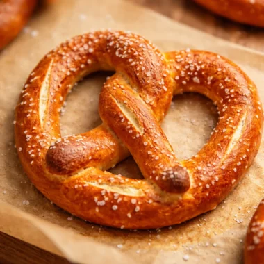 Homemade German pretzels recipe with golden crust and soft, chewy texture.