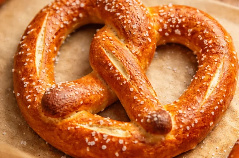 Homemade German pretzels recipe with golden crust and soft, chewy texture.