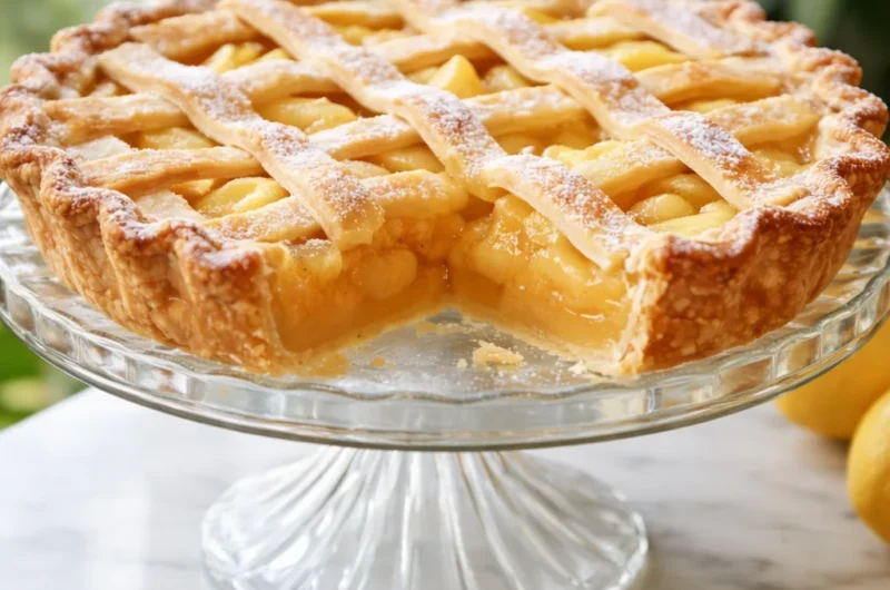 Traditional Rhenish Apple Cake (Apfelriemchen) with spiced apples, served warm.